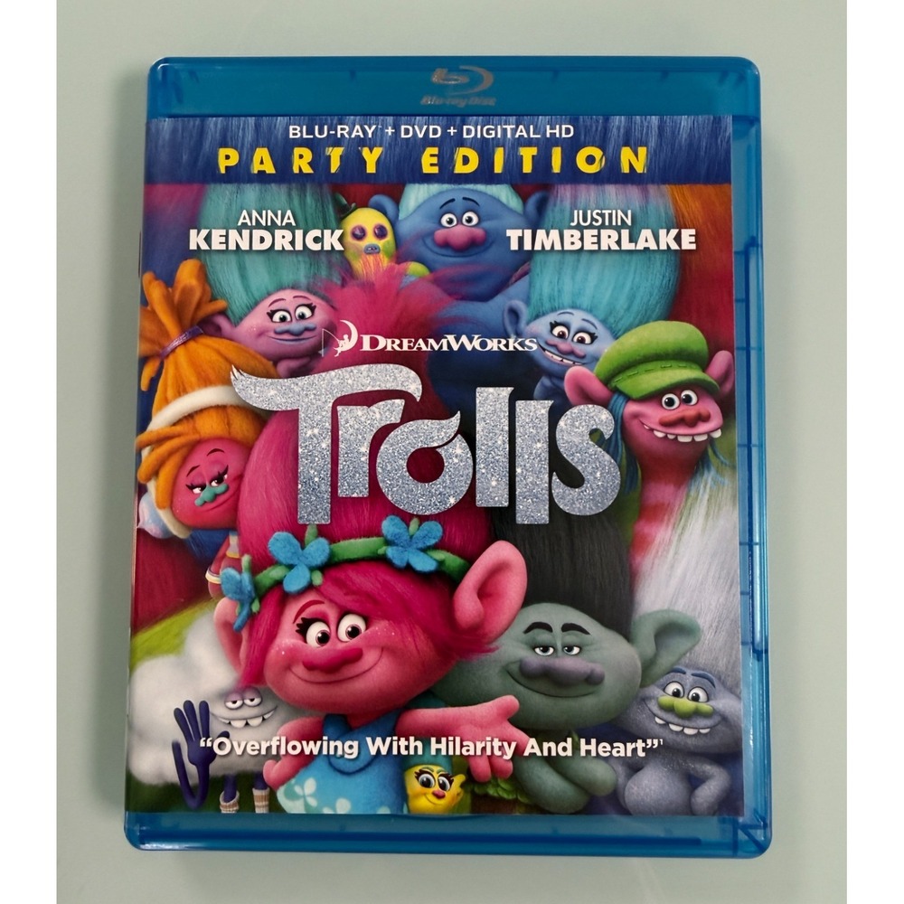 TROLLS Animated Musical‎ Dreamworks 2016 Blu Ray+DVD+Digital HD Party Edition